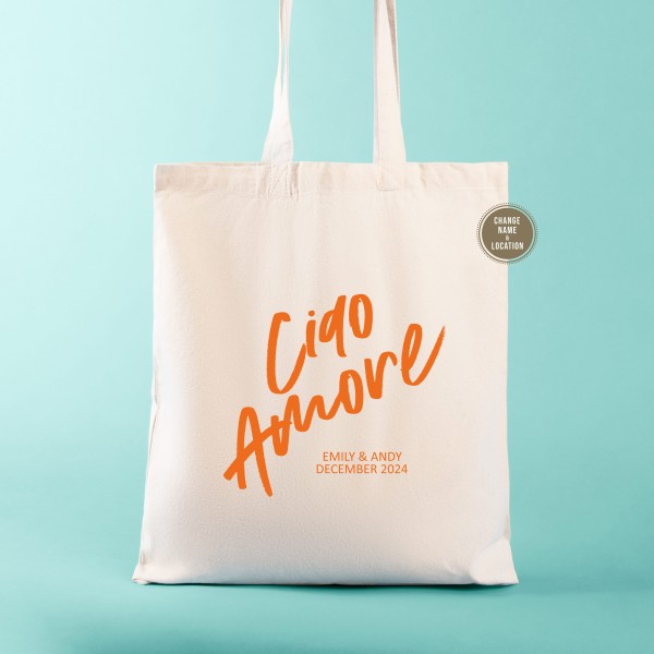 Italy Destination Wedding Welcome Tote Bags | Ciao Amore Tote
