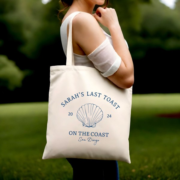 Last Toast on the Coast | Coastal Bach Party Favor Bag | Bachelorette Party Favor Bags