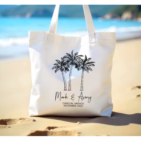 Palm Tree Tote | Destination Wedding Tote | Beach Wedding Tote | Coastal Wedding