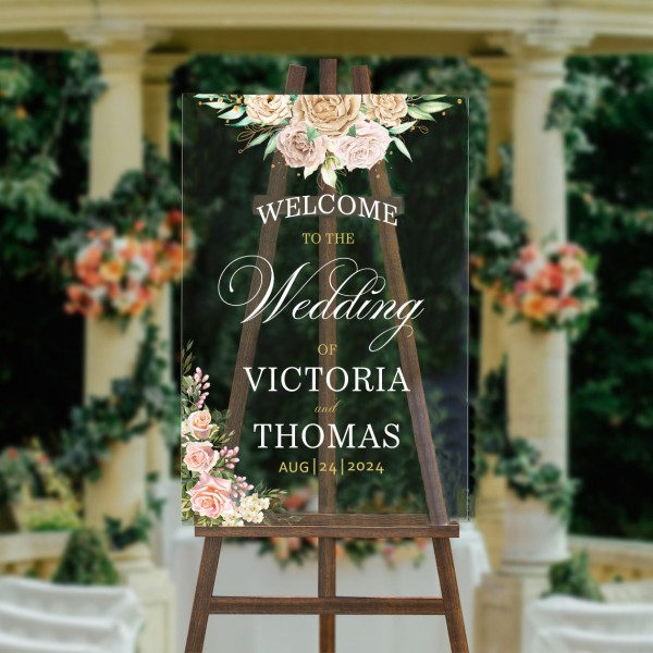 Wedding Entrance Sign | Wedding Welcome Sign | Personalized Wedding Sign | Acrylic Wedding Sign
