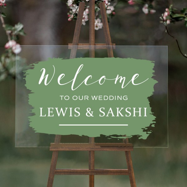 Wedding Welcome Sign | Personalized Welcome to our Wedding Sign | Wedding Decorations