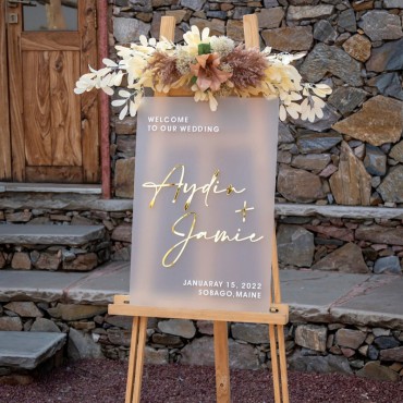 Frosted Acrylic Wedding Welcome Sign | Acrylic Welcome Sign | Wedding Signage | Custom Wedding Sign