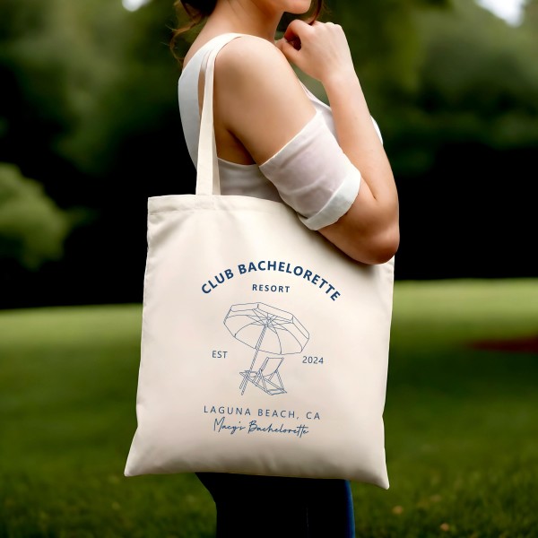Club Bachelorette Beach Umbrella Tote | Bridesmaids Gifts | Beach Bachelorette 