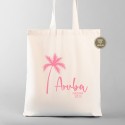 Aruba Destination Wedding Welcome Tote Bags | Aruba Palm Tree Totes