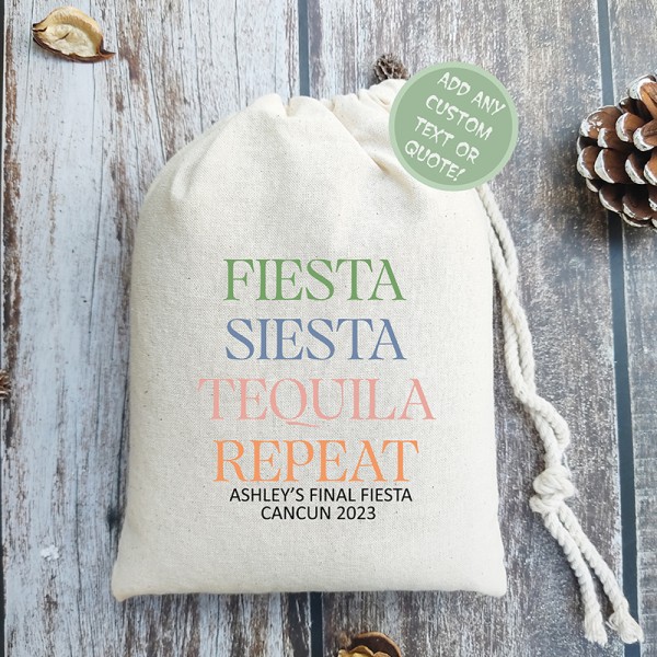 Fiesta Siesta Tequila Repeat | Mexico Bachelorette | Mexico Bachelorette Favors | Bachelorette Party Favors