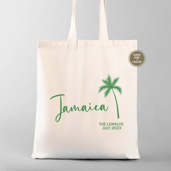 Jamaica Destination Wedding Welcome Tote Bags | Wedding Welcome Bags