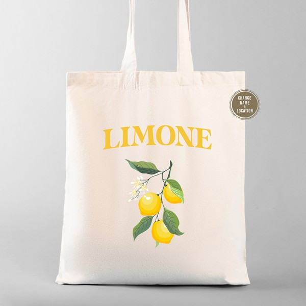 Italy Destination Wedding Welcome Tote Bags | Limone Italy Tote