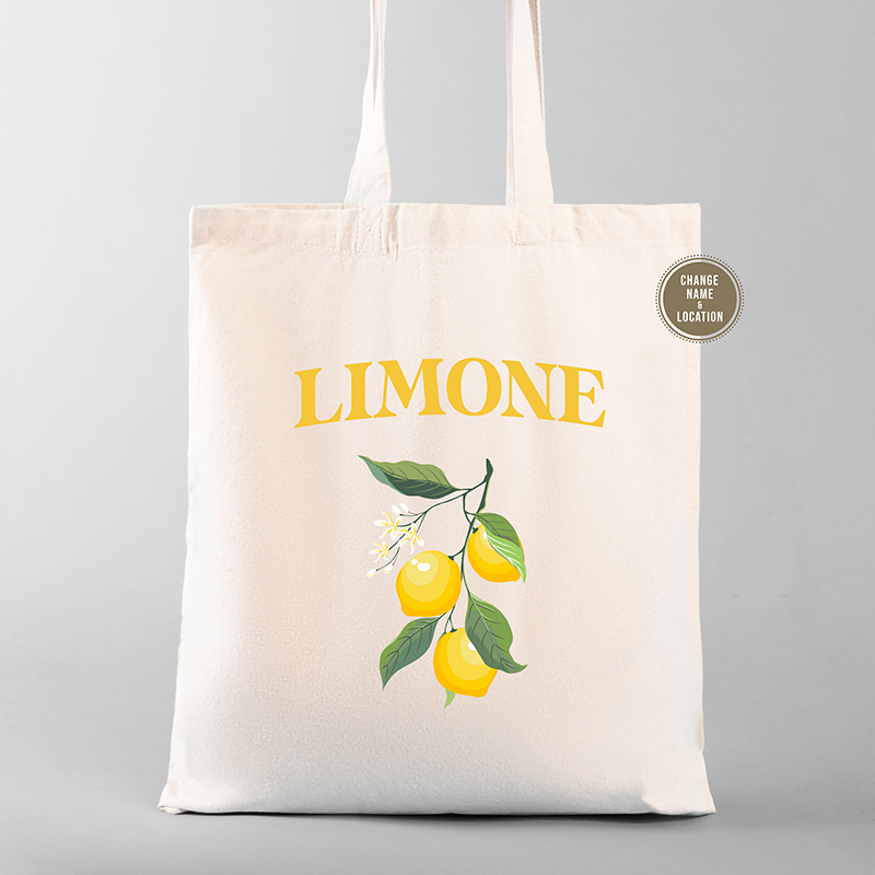 Italy Destination Wedding Welcome Tote Bags | Limone Italy Tote Italy Destination Wedding Welcome Tote Bags | Limone Italy Tote
