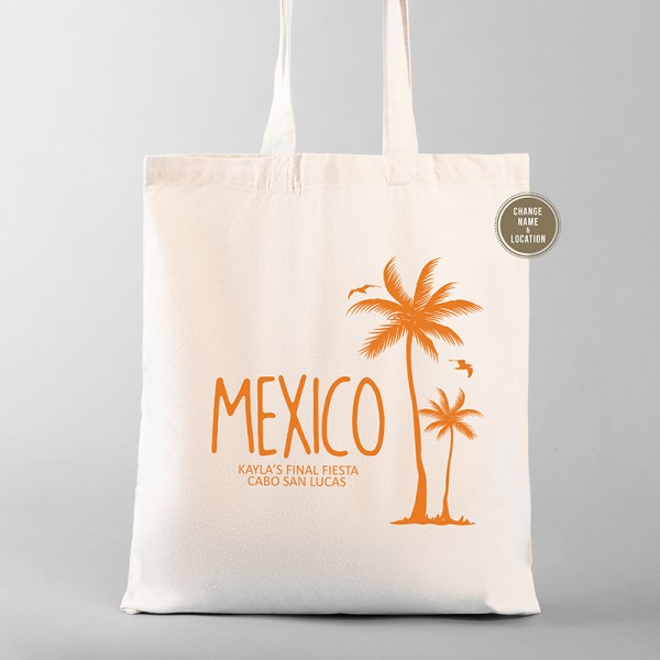Mexico Destination Wedding Tote Bag | Mexico Vacation Tote | Wedding Welcome Bags