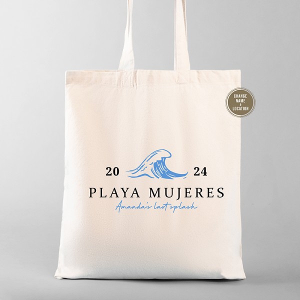 Mexico Wedding Welcome Tote Bags | Playa Mujeres Wedding | Destination Wedding 
