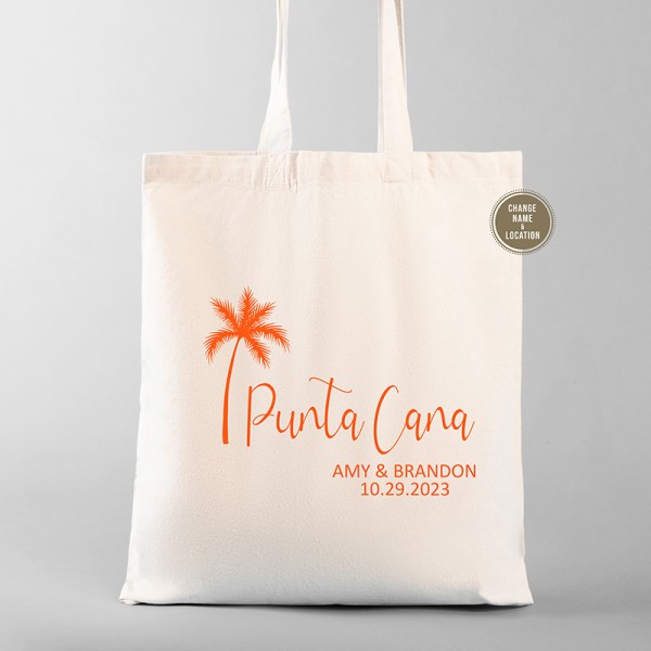 Punta Cana Wedding Welcome Tote Bag | Mexico Destination Wedding | Bachelorette Party Favors