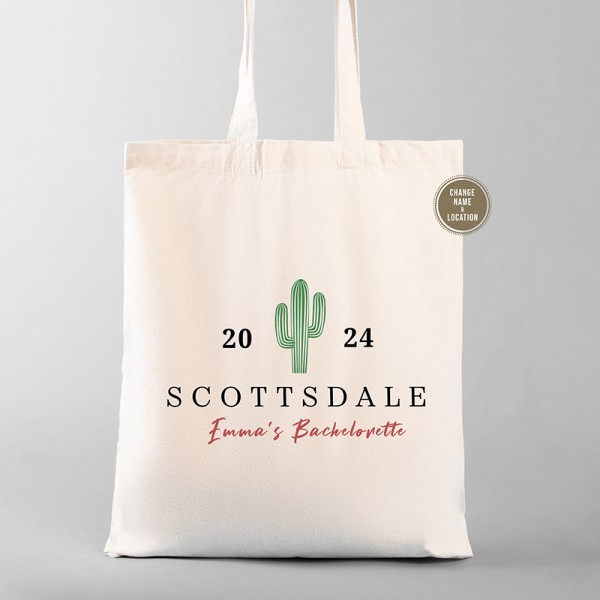 Scottsdale Tote Bag | Desert Wedding Welcome Tote | Scottsdale Bachelorette Tote | Arizona Scottsdale Tote Bag | Desert Wedding Welcome Tote | Scottsdale Bachelorette Tote | Arizona