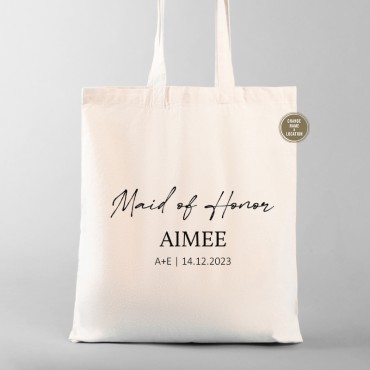 Maid of Honor Tote Bag | script tote | Wedding Welcome Bag | Bridesmaid Gifts