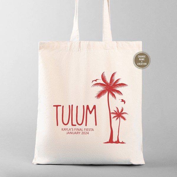 Tulum Wedding Tote Bag | Mexico Destination Wedding | Wedding Welcome Bags 