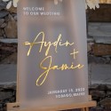 Frosted Acrylic Wedding Welcome Sign | Acrylic Welcome Sign | Wedding Signage | Custom Wedding Sign