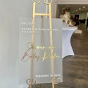 Frosted Acrylic Wedding Welcome Sign | Acrylic Welcome Sign | Wedding Signage | Custom Wedding Sign