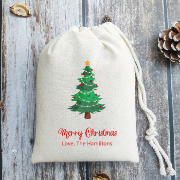 Personalized Christmas Favor Bags | Christmas Gift Bags | Christmas Tree Bag | Santa Sack
