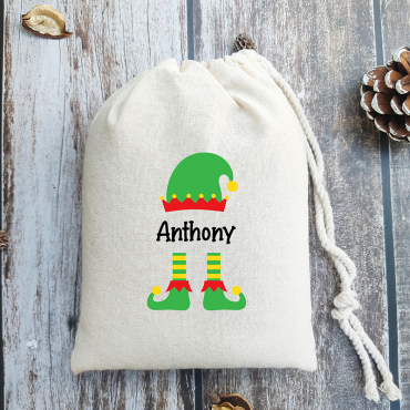 Personalized Christmas Favor Bags | Christmas Gift Bags | Christmas Eve Party Bags | Elf Favor bags