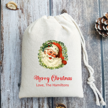 Personalized Santa Claus Favor Bag | Christmas Favor Bag | Santa Sack | Christmas Treat Bags