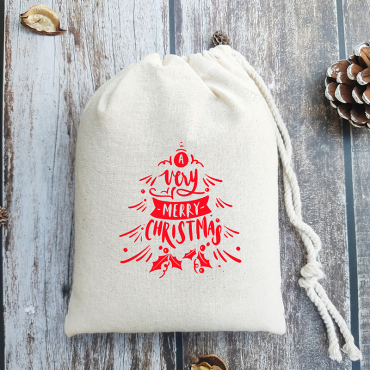 Personalized Christmas Favor Bags | Christmas Gift Bags | Merry Christmas Tree Bag